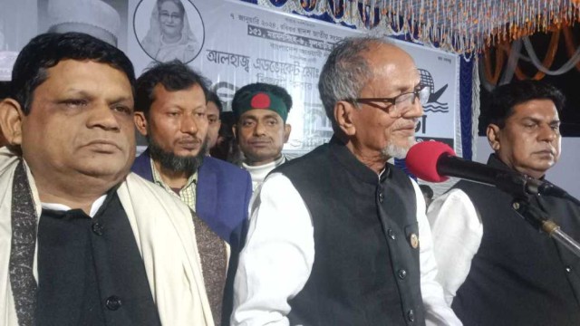 নৌকার জনসভা : "দলের বাহিরে গিয়ে প্রার্থী হলে তারা হলো বেইমান প্রার্থী"