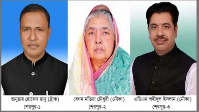 শেরপুরের ৩ টি আসনে জয়ী হলেন যারা